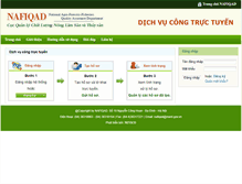 Tablet Screenshot of dichvucong.nafiqad.gov.vn